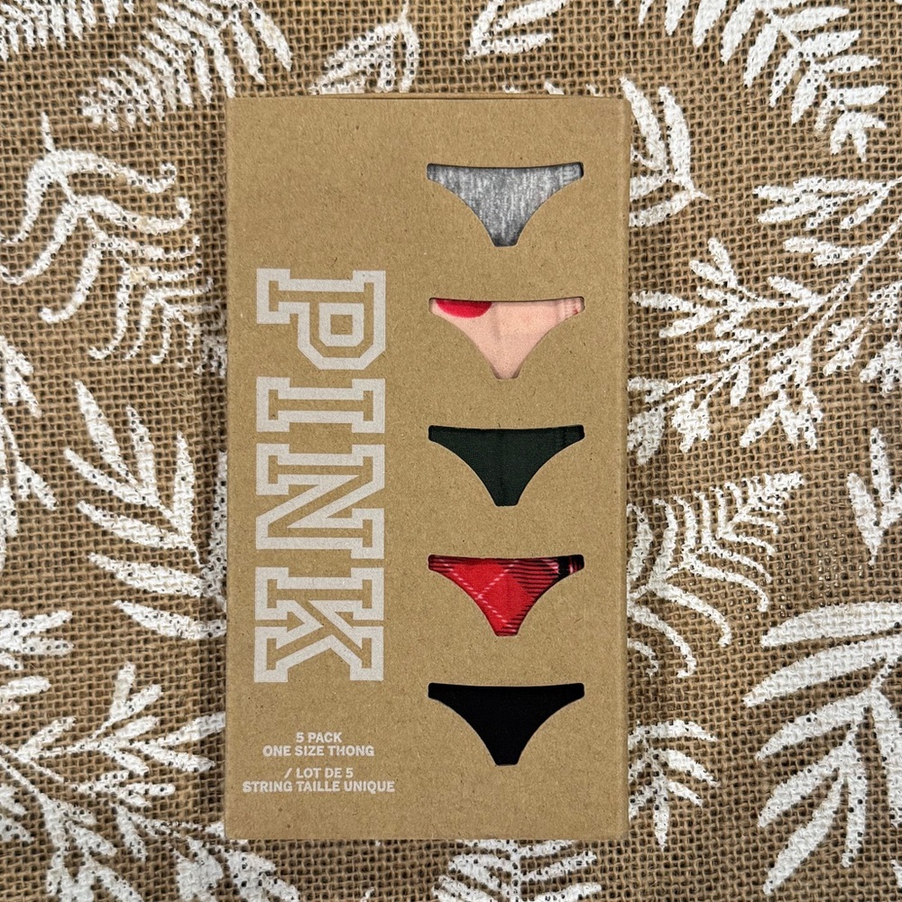PINK 5 Pack Thong Set